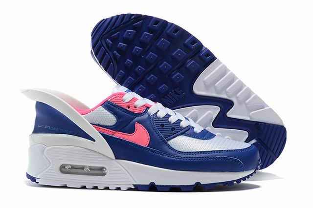 Nike Air Max 90 Flyease Women's Shoes White Purple Pink-01